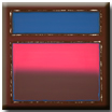 Farbfeldmalerei Blau über Pink