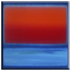 Farbfeldmalerei Orangerot Blau