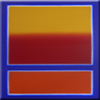 Farbfeldmalerei Kobalt-Rot-Orange
