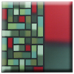 color field green and red