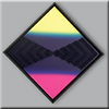 relief blue yellow pink